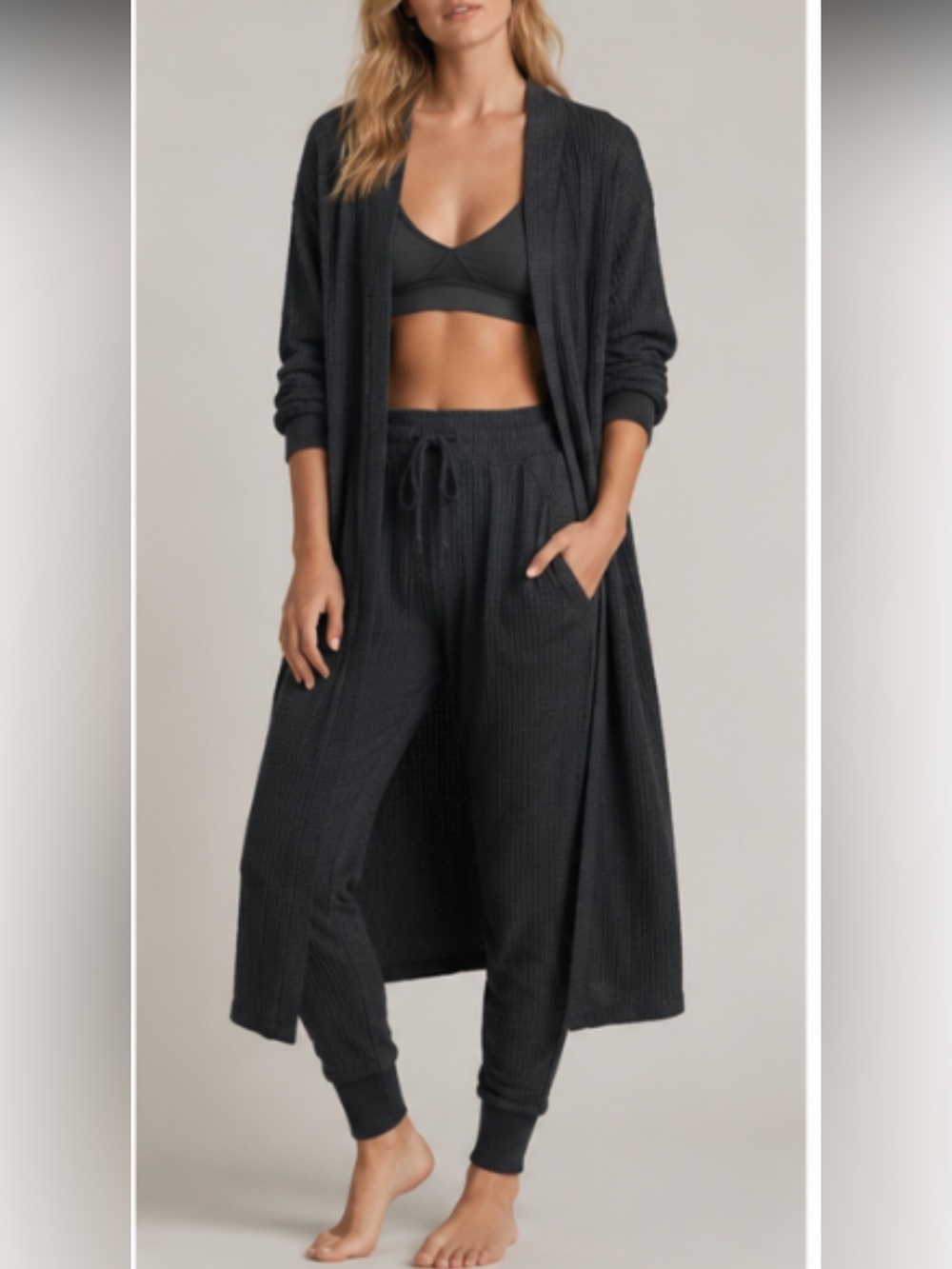 NWT Free People Intimately Chill Out Set  - cardigan &  jogger pants. Size M